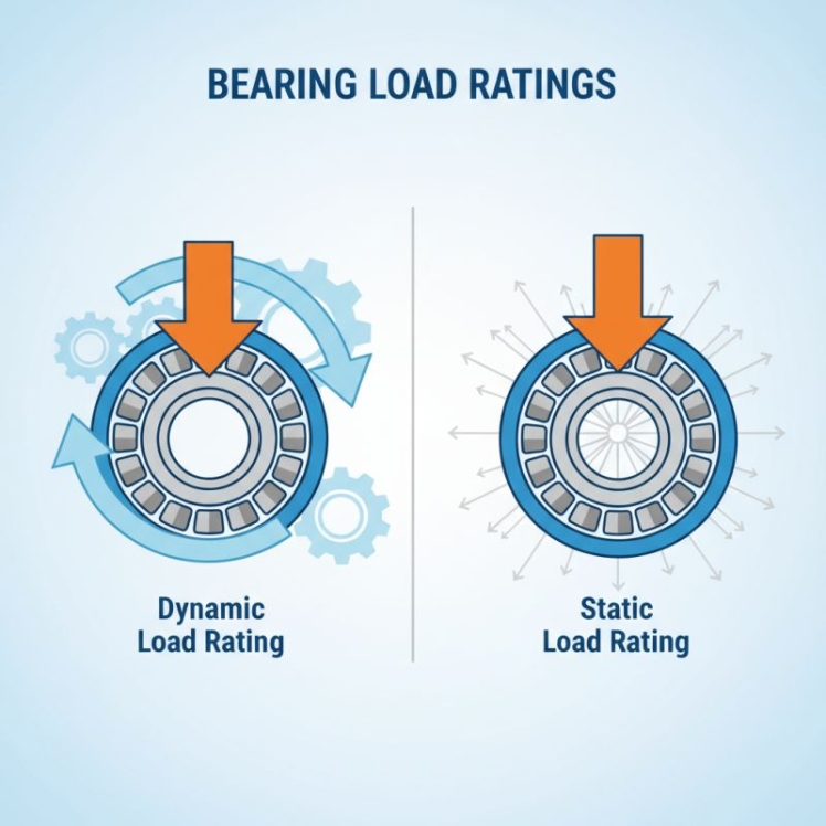نرخ بار استاتیک و دینامیک در بلبرینگ چیست؟ (Static & Dynamic Load Rating) — راهنمای جامع